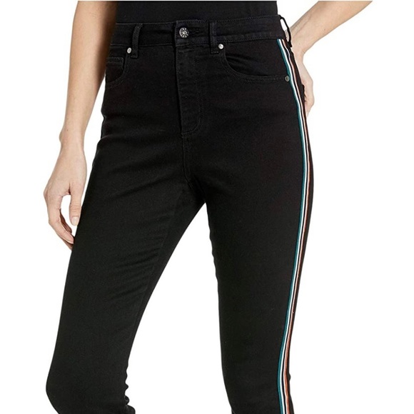BB Dakota black jeans with stripe detail 4 avail - Picture 5 of 6